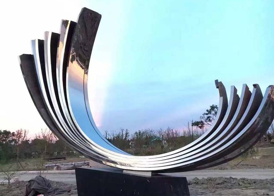 浙江不銹鋼雕塑制作現場